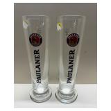 Paulaner tall glasses