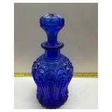 cobalt blue glass decanter