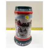 1991 Budweiser 'The Season's Best' holiday stein