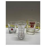 Three vintage clear glass collector items