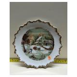 The homestead in winter plate