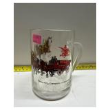 Budweiser champion Clydesdale, glass mug