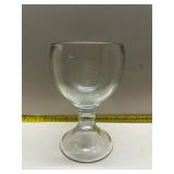 Clear glass goblet