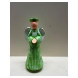 Green ceramic angel