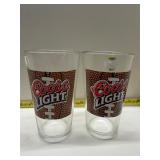 Coors light football glasses