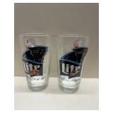 Miller lite panthers glasses