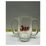 Jax beer double handled glass mug