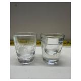 Camel and blank shot glasses