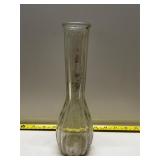 ribbed clear glass bud vase