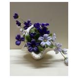 Ceramic flower basket decor
