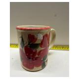 Alpine pottery floral mug