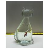 Glass cat&fish art