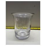 Vintage etched glass cup