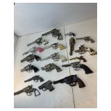 Large lot of collectible vintage toy cap guns
