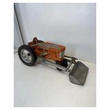 Hubley diecast metal toy tractor w front-loader