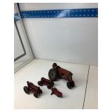 Tractor lot, cast iron and more