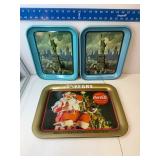 Big bear, Coca-Cola, and Statue of Liberty Trays