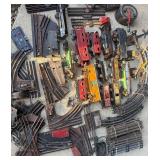 Large rain lot with multiple cars track and more
