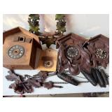 Vintage untested cuckoo clocks
