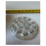 vintage clear glass flower frog