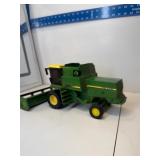 Diecast John Deere combine tractor