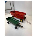 Pair of farm tractor trailer trailers diecast