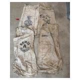 Vintage canvas grain sacks