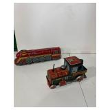 Two Tin litho toy locomotives, Japan origin