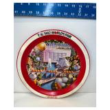 1982 world fair round metal tray