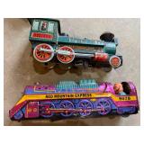 Japanese tin lithograph toy trains