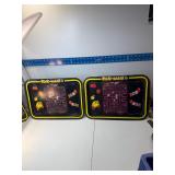 Pair of Midway MFG Pac-Man TV dinner Trays 1980s