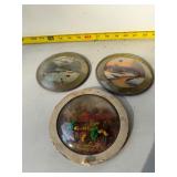 Vintage round glass 3d art piece