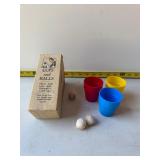 Vintage cups and ball's