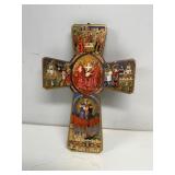 Italian Holy Trinity wooden wall cross