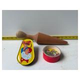 Noisemaker, Japanese puzzle, and masher