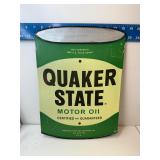 Metal Quaker State oil can shaped Sign