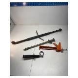 Faucet, tractor top link, misc tool lot