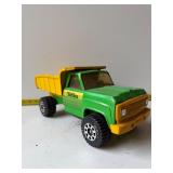 Tonka green and yellow dump truck