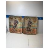 Pair of Le Cyclone Cycle Sans Chaine Wooden tray