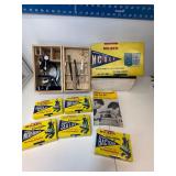 Vintage microscope, science kit