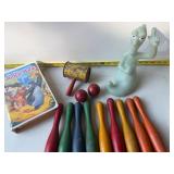 tabletop skittle bowling, stretch toy & more