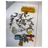 Group of keys with metal tin