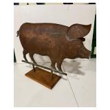 Copper pig, old weathervane used for folk art
