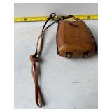 Wooden and leather purse bag