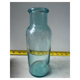 antique aqua glass utility jar