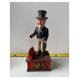 Uncle Sam mechanical coin bank