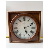 Ridgeway square oak wall clock
