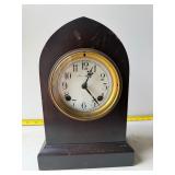 antique New Haven 'Beehive' style mantel clock