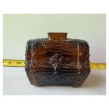 vintage Anchor Hocking treasure chest bank.