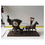 United Metal Goods horse and carriage mantel clock